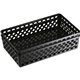 Officemate Supply Baskets - 2.4" Height x 10.1" Width x 6.1" Depth - Black - Plastic