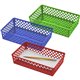 Officemate Achieva Large Supply Basket, Assorted Colors, 3/PK - 2.4" Height x 10.6" Width x 6.1" Depth - Compact, Stackable, Sto