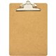 Officemate Hardboard Clipboard - 1" Clip Capacity - 9" x 12 1/2" - Clamp - Hardboard - Brown - 1 Each