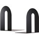 Officemate Heavy-Duty Bookends - 10" Height%Desktop - Non-skid Base, Chip Resistant, Non-slip, Scratch Resistant - Enamel - Blac
