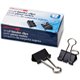 Officemate Binder Clips - Small - 0.8" Width - 0.37" Size Capacity - 12 / Box - Black