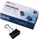 Officemate Binder Clips - Medium - 2.4" Width - 0.62" Size Capacity - for File - Corrosion Resistant, Durable - 12 / Box - Black