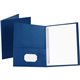 Oxford Letter Recycled Pocket Folder - 8 1/2" x 11" - 85 Sheet Capacity - 3 Fastener(s) - 1/2" Fastener Capacity for Folder - 2 