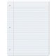 Pacon Wide Ruled Filler Paper - 200 Sheets - Wide Ruled - 0.38" Ruled - Red Margin - 3 Hole(s) - 8" x 10 1/2" - White Paper - Sm