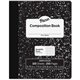 Pacon Composition Book - 100 Sheets - 200 Pages - Quad Ruled - 0.20" Ruled - 9.75" x 7.5" x 0.1" - White Paper - Black Marble Co