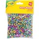 Crayola Pony Beads - Key Chain, Project, Party, Classroom, Necklace, Bracelet - 400 Piece(s) - 400 / Pack - Assorted Metallic