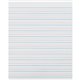 Zaner-Bloser Pacon Broken Midline Sulphite Paper - 500 Sheets - 0.50" Ruled - 8" x 10 1/2" - White Paper - 500 / Ream