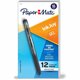 Paper Mate InkJoy Gel Pen - 0.7 mm Pen Point Size - Retractable - Black Gel-based Ink - Black Barrel - 1 Dozen