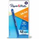 Paper Mate InkJoy Gel Pen - 0.7 mm Pen Point Size - Retractable - Blue Gel-based Ink - Blue Barrel - 1 Dozen