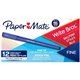 Paper Mate Write Bros. 0.8mm Ballpoint Pen - Fine Pen Point - 0.8 mm Pen Point Size - Blue - 1 Dozen