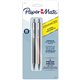 Paper Mate Advanced Mechanical Pencils - 0.7 mm Lead Diameter - Refillable - Black Lead - Gray, Rose Gold Barrel - 2 / Pack