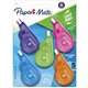 Paper Mate Dryline Mini Grip Correction Tape - 0.20" Width x 16.42 ft Length - White Tape - Ergonomic Assorted Dispenser - 5 / P
