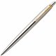 Parker Jotter Steel Gel Golden Finish Trim Ballpoint Pen - Bold Pen Point - 0.7 mm Pen Point Size - Conical Pen Point Style - Re