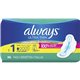 Always Ultra Thin Regular Pads with Wings - WithWings - 36/Pack - 6 / Carton - Absorbent, Anti-leak, Unscented, Comfortable