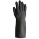 ProGuard Long-sleeve Lined Neoprene Gloves - Large Size - Unisex - Black - Extra Heavyweight, Flock-lined, Embossed Grip, Chemic