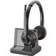 Poly Savi Wireless Headset System - Stereo - Wireless - Bluetooth/DECT 6.0 - 590 ft - 20 Hz - 20 kHz - Over-the-head - Binaural 