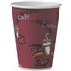Solo 12 oz Bistro Design Hot Cups - 300 / Carton - Maroon - Poly Paper - Hot Drink, Coffee, Tea, Cocoa