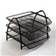 Alba Sliding Letter Tray - Black - Metal - 1 Each