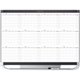Quartet Prestige 2 Magnetic Calendar Board - Monthly - 12 Month - White, Graphite - Steel - 24" Height x 36" Width - Magnetic, G