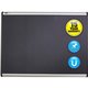 Quartet Prestige Plus Magnetic Bulletin Board - 24" Height x 36" Width - Gray Fabric Surface - Magnetic, Self-healing, Durable -