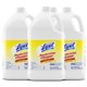 Lysol Deodorizing Cleaner - Concentrate - 128 fl oz (4 quart) - Lemon Scent - 4 / Carton - Disinfectant, Deodorize - Yellow