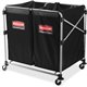 Rubbermaid Commercial Collapsible X-Cart - 220 lb Capacity - 35.7" Length x 24.1" Width x 34.6" Height - Stainless Steel Frame -