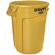 Rubbermaid Commercial Brute 32-Gallon Vented Container - 32 gal Capacity - Round - Handle, Reinforced, Heavy Duty, Tear Resistan