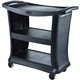 Rubbermaid Commercial 9T68 Executive Service Cart - 3 Shelf - 300 lb Capacity - Plastic - 38.9" Length x 20.3" Width Height - Bl