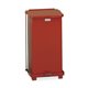 Rubbermaid Commercial Defenders Steel Step Cans - Waste Receptacle,Step,Steel,6.5 Gal,10.5"x10.5"x20.5" ,Red