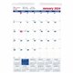 Brownline Ruled Block Wall Calendar - Professional - Julian Dates - Monthly - 1 Year - January 2024 - December 2024 - 1 Month Si