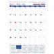 Brownline Ruled Block Monthly Wall Calendar - Julian Dates - Monthly - 1 Year - January 2024 - December 2024 - 1 Month Single Pa