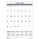 Blueline Net Zero Carbon Wall Calendar - Julian Dates - Monthly - 12 Month - January 2024 - December 2024 - 1 Month Single Page 