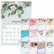 Blueline Romantic Floral Wall Calendar - Julian Dates - Monthly - 12 Month - January 2024 - December 2024 - 17" x 12" Sheet Size