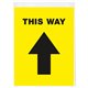 Avery Floor Decal - 5 - This Way Print/Message - Rectangular Shape - Pre-printed, Tear Resistant, Wear Resistant, Non-slip, Wate