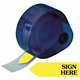 Redi-Tag Sign Here Removable Flags In Dispenser - 120 x Yellow - 1.88" x 0.56" - Arrow - "SIGN HERE" - Yellow - Removable, Self-