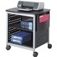 Safco Scoot Desk Side Hole Pattern Printer Stand - 200 lb Load Capacity - 3 x Shelf(ves) - 26.5" Height x 26.5" Width x 20.5" De