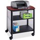 Safco Impromptu Black Machine Stand - 200 lb Load Capacity - 2 x Shelf(ves) - 26.5" Height x 26.3" Width x 21" Depth - Floor - P