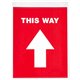 Avery THIS WAY Social Distancing Floor Decals - 5 - This Way Print/Message - Rectangular Shape - Pre-printed, Tear Resistant, We