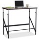 Safco Laminate Tabletop Standing-Height Desk - For - Table TopMelamine Laminate Rectangle, Walnut Top - Powder Coated Base - Adj