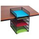 Safco Onyx Horizontal Hanging Desktop Storage - 5 Compartment(s) - 10" Height x 14.3" Width x 12.3" Depth - Black - Steel - 1 Ea