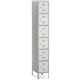 Safco Six-Tier Two-tone Box Locker with Legs - 18" x 12" x 78" - Recessed Locking Handle - Gray - Steel