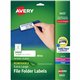 Avery Extra-large TrueBlock Filing Labels - Removable Adhesive - Rectangle - Laser, Inkjet - White - Paper - 18 / Sheet - 25 Tot