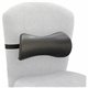 Safco Memory Foam Lumbar Support Backrest - Strap Mount - Black