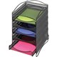 Safco 5-Compartment Mesh Desktop Organzier - Compartment Size 1.75" x 9.50" x 12.25" - 15.3" Height x 10.3" Width x 12.8" DepthD
