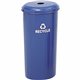 Safco Recycling Receptacle with Lid - 20 gal Capacity - 30" Height x 16" Width - Steel - Blue - 1 Each