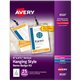 Avery Vertical Hanging Style Name Badges - White, Black - 25 / Pack