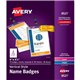 Avery Vertical Name Badges & Tickets - PVC Plastic - White - 1 / Box
