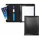 Samsill Regal Letter Pad Folio - 8 1/2" x 11" - Internal Pocket(s) - Leather - Black - 1 Each