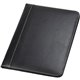Samsill Letter Pad Folio - 8 1/2" x 11" - Leather - Black - 1 Each