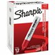 Sharpie King Size Permanent Marker - Chisel Marker Point Style - Red - Silver Plastic Barrel - 1 Dozen